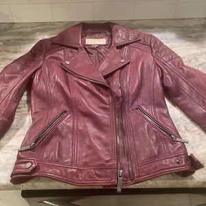 Deep purple Michael Kors leather jacket